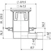 Draft Tatpolymer Drain, PP, horizontal, stainless steel grate 150х150, D - 50/40 [Code number: 1d0479 / ТП-510.1]