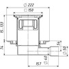Draft Tatpolymer Drain, PP, horizontal, stainless steel grate with frame 150х150, D - 50/40 [Code number: 1d0495 / ТП-510-3000]