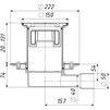 Draft Tatpolymer Drain, PP, horizontal, stainless steel grate with frame 150х150, D - 50/40 [Code number: 1d0498 / ТП-510.1-3000]