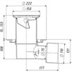 Draft Tatpolymer Drain, PP, horizontal, stainless steel grate with frame 150х150, frost-resistant odor-locking flap cartridge, D - 110/75 [Code number: 1d0469 / ТП-5100N-3000]