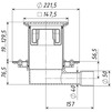 Draft Tatpolymer Drain, PP, horizontal, cast iron grate 150х150, D - 50/40 [Code number: 1d0486 / ТП-510.1P]