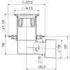Draft Tatpolymer Drain, PP, horizontal, cast iron grate 150х150, D - 75/110 [Code number: 1d0487 / ТП-5100.1P]