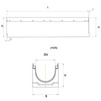 Draft Gidrolica Drainage channel concrete box (СО 150 mm), with galvanized angle housing, with bias 0,5% КUb 100.21,3 (15).17(13)-BGU-Z, №-10 [Code number: 40418210]