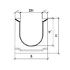 Draft Gidrolica Drainage channel concrete box (СО-200mm) ) КU 100.29,8(20).49,5(42,5) - BGU, № 40-0, DN - 200, 1000x298x495 mm [Code number: 40620068]