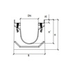 Draft Gidrolica Drainage channel concrete box (СО-200mm) КU 100.34(20).38,5(31,5) - BGM, № 15-0, DN - 200, 1000x340x385 mm [Code number: 40720163]