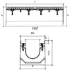 Draft Gidrolica Drainage channel concrete box (СО-200mm), with bias 0,5% КUb 100.34(20).31,5(24,5) - BGM, № 1, DN - 200, 1000x340x315 mm [Code number: 40720101]