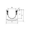 Draft Gidrolica Drainage channel concrete box (СО-200mm), with cast iron angle housing КU 100.29,8 (20).19,5(12,5) - BGZ-S, № -20-0, DN - 200, 1000x298x195 mm [Code number: 40623164]