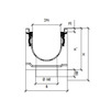 Draft Gidrolica Drainage channel concrete box (СО-200mm), with cast iron angle housing, with spillway KUs 100.29,8 (20).22(15) - BGZ-S, № -15-0, DN - 200, 1000x298x220 mm [Code number: 40623173]