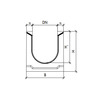 Draft Gidrolica Drainage channel concrete box (СО-300mm) КU 100.44(30).45(38) - BGU-XL, № 0, DN - 300, 1000x440x450 mm [Code number: 40730000]
