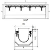 Draft Gidrolica Drainage channel concrete box (СО-300mm), with bias 0,5% КUb 100.44(30).45,5(38,5) - BGM, № 1, DN - 300, 1000x440x455 mm [Code number: 40730101]