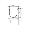 Draft Gidrolica Drainage channel concrete box (СО-300mm), with spillway KUs 100.44(30).45(38) - BGU-XL, № 0, DN - 300, 1000x440x450 mm [Code number: 40730070]