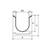 Draft Gidrolica Drainage channel concrete box (СО-400mm) КU 100.49,4(40).54,5(45,0) - BGU, № 30-0, DN - 400, 1000x494x545 mm [Code number: 40640066]