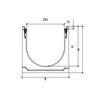 Draft Gidrolica Drainage channel concrete box (СО-400mm), with cast iron angle housing КU 100.49,9 (40).32(35) - BGZ-S, № -15-0, DN - 400, 1000x499x320 mm [Code number: 40643163]