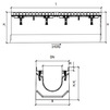 Draft Gidrolica Drainage channel concrete box (СО-500mm), with bias 0,5% КUb 100.65(50).45,5(36,5) - BGM, № 1, DN - 500, 1000x650x455 mm [Code number: 40750101]