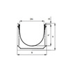 Draft Gidrolica Drainage channel concrete box (СО-500mm), with cast iron angle housing КU 100.60,3 (50).55(46) - BGZ-S, № 20-0 [Code number: 40650164]