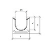Draft Gidrolica Drainage channel concrete box КU 100.16,3 (10).13,2(9,2) - BGU, № 0, 1000x163x132 mm, DN - 100 [Code number: RU13000]