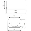 Draft Gidrolica Drainage channel concrete box, with cast iron angle housing КU 100.60,3 (50).42,5(33,5) - BGZ-S, № -5-0, DN - 500 [Code number: 40653161]