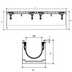 Draft Gidrolica Drainage channel concrete box, with cast iron angle housing, with bias 0,5% КUb 100.39,9 (30).30(23) - BGZ-S, № -20, DN - 300 [Code number: 40632120]