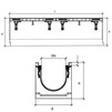Draft Gidrolica Drainage channel concrete box, with cast iron angle housing, with bias 0,5% КUb 100.49,9 (40).40(33) - BGZ-S, № 1, DN - 400 [Code number: 40640101]