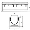 Draft Gidrolica Drainage channel concrete box, with cast iron angle housing, with bias 0,5% КUb 100.60,3 (50).46(37) - BGZ-S, № 2, DN - 500 [Code number: 40650102]