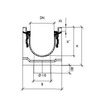 Draft Gidrolica Drainage channel concrete box, with cast iron angle housing, with spillway KUs 100.24,8 (15).19(12,5)-BGZ-S, № -10-0, DN - 150 [Code number: 40618172]