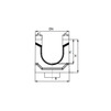 Draft Gidrolica Drainage channel concrete box, with cast iron angle housing, with spillway KUs 100.24,8 (15).36,5(30) - BGZ-S, № 25-0, DN - 150 [Code number: 40615075]