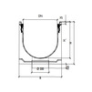 Draft Gidrolica Drainage channel concrete box, with cast iron angle housing, with spillway KUs 100.49,9 (40).42(35) - BGZ-S, № 5-0, DN - 400 [Code number: 40640171]