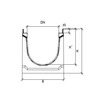 Draft Gidrolica Drainage channel concrete box, with galvanized angle housing КU 100.36,3(30).29,5(23) - BGU-Z, № 0, DN - 300 [Code number: 40430200]
