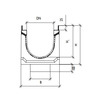 Draft Gidrolica Drainage channel concrete box, with galvanized angle housing, with spillway KUs 100.21,3 (15).21,5(17,5)-BGU-Z, № 0, DN - 150 [Code number: 14673]