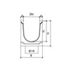 Draft Gidrolica Drainage channel concrete box, with spillway KUs 100.21,3 (15).19(15)- BGU, № 0, DN - 150 [Code number: 13105]