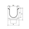 Draft Gidrolica Drainage channel concrete box, with spillway KUs 100.49,4(40).49,5(42,5) - BGU, № 20-0, DN - 400 [Code number: 40640074]