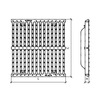 Draft Gidrolica Drainage grate, cast-iron slotted DGCS - 47040100 - 40 - (F900) - 50x52,7x3,5 - 1,8/23, DN - 400, 500x527x35 mm [Code number: 47040100]