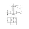 Draft Gidrolica Fastener cast iron grates "Fastener M10" [Code number: 22281 (GD)]