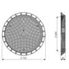 Draft Gidrolica Garden Manhole cover, plastic type L black, 750x750x80 mm [Code number: 218/ч]