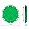 Draft Gidrolica Garden Manhole cover, plastic type L green, 750x750x80 mm [Code number: 218/з]