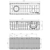 Draft Gidrolica Light Set: Drainage channel DC-30.38.28, plastic with grate DG -30.37.100 mesh steel galvanized, class A15, DN - 300 [Code number: 0832A]