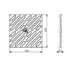 Draft Gidrolica Point Drainage grate DG-28,5.28,5, cast-iron slotted, class C250, 285x285x21 mm [Code number: 205]