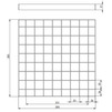 Draft Gidrolica Point Drainage grate DG-28,5.28,5, mesh steel galvanized, class B125, 285x285x21 mm [Code number: 206]