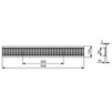 Draft Gidrolica Standart Drainage grate DG -10.13,6.100, mesh steel galvanized, class B125, 1000x136x20 mm, DN - 100 [Code number: 501]