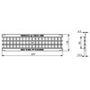 Draft Gidrolica Standart Drainage grate DG -10.13,6.50, mesh, cast-iron, class C250, 500x136x13,5 mm, DN - 100 [Code number: 507]