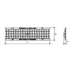 Draft Gidrolica Standart Drainage grate DG -15.18,6.50, mesh, cast-iron, class C250, DN - 150 [Code number: 517]