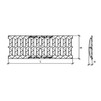 Draft Gidrolica Standart Drainage grate DG -20.24.50, slotted, cast-iron, class C250, DN - 200 [Code number: 524]