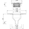 Чертеж Воронка SitaStandard самотечного ливнестока, вертикальная, для жидкой гидроизоляции, с листвоуловителем, d - 70 [Артикул: 100290 (S)]