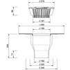 Чертеж Воронка SitaStandard самотечного ливнестока, вертикальная, фартук из битума, с листвоуловителем, d - 150 [Артикул: 100800]