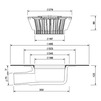 Чертеж Воронка SitaStandard самотечного ливнестока, угловая, для жидкой гидроизоляции, с листвоуловителем, d - 70 [Артикул: 101490]
