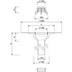 Чертеж Воронка ремонтная SitaSani 90, для жидкой гидроизоляции, защита от обратного подпора 98-107 мм, длина 550 мм [Артикул: 103290]