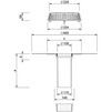 Чертеж Воронка ремонтная SitaSani 115, фартук из битума, защита от обратного подпора 115-130 мм, длина 255 мм [Артикул: 103500]