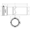 Draft SitaMore Connection pipe of PE with with inserted multi-lip EPDM seal and a hose clamp of stainless steel, d - 100, length 0,5 m, price for 1 piece [Code number: 185591]