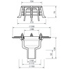 Чертеж Воронка SitaCompact для балконов и террас с прижимным фланцем, вертикальная, d - 50 [Артикул: 190099]