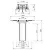 Чертеж Воронка SitaCompact балконная, вертикальная, листвоуловитель, для жидкой гидроизоляции, d - 70 [Артикул: 190290]